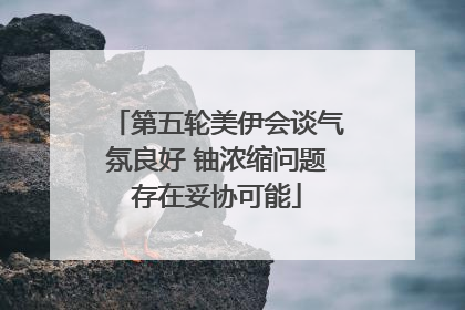 第五轮美伊会谈气氛良好 铀浓缩问题存在妥协可能